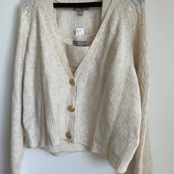 J. Crew Cream Cardigan Sweater - Picture 4 of 4